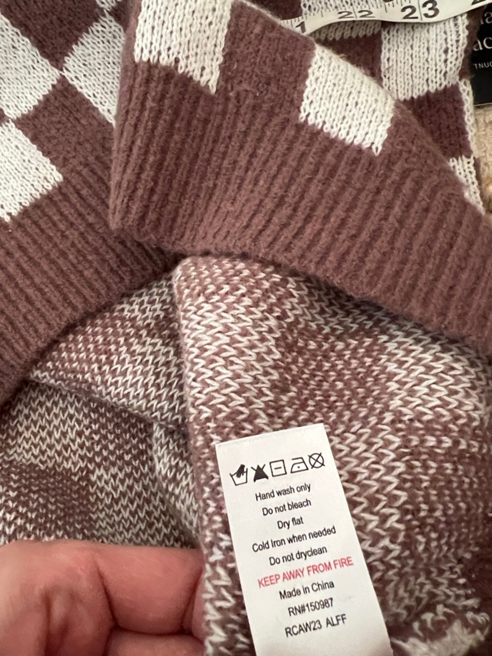 Rylee + Cru Women’s Checkered Knit Pullover XL - Picture 5 of 5